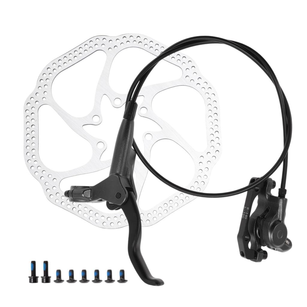 BULLSPANN 1 Set Bicycle Disc Brake Kit Front Right Brake Lever 160mm Rotor Bicycle Disc Brake Caliper 850mm Brake Wire for Road Bike MTB Black