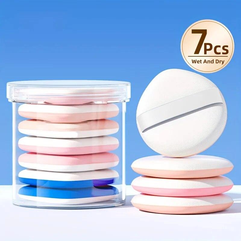7Pcs Air Cushion Powder Puff Wet And Dry Using Available,For Face And Makeup Puffs For Liquid Foundation, Cream, Concealer