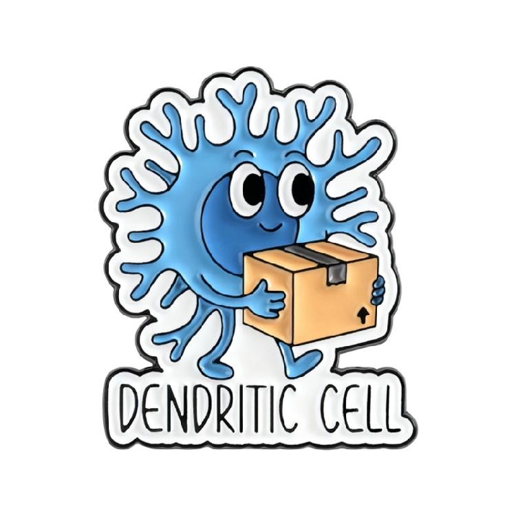

Eye Catching Immune Cell Enamel Pin Fun Scientific Themed Lapel Brooch Biology Jewelry for Jackets Hats And Backpacks