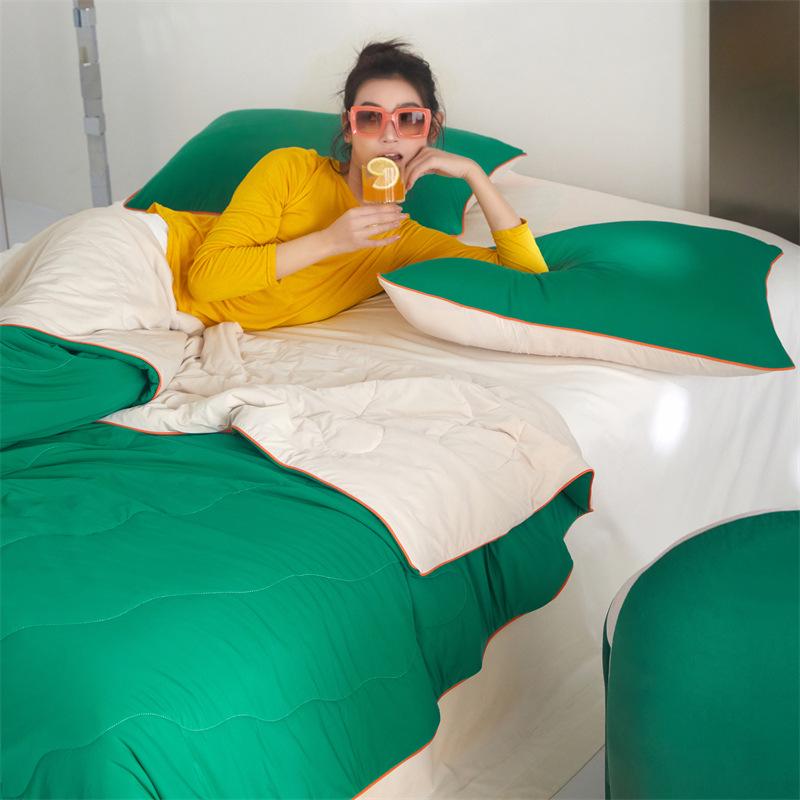A-Class Cool Ice Silk Summer Quilt - Breathable, Machine Washable, for Single/Double Beds