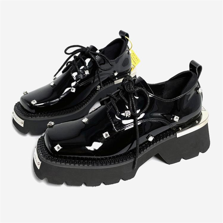 Women Loafers Crystal Platform Chunky Mary Janes Shoes 2025 Casual Sport Sandals Luxury Trend Sneakers Lace Up Woman