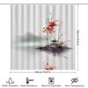 Elegant Watercolor Landscape Shower Curtain Water Resistant Heat Resistant Machine Washable Non Transparent