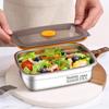 Food Grade Stainless Steel Lunch Box Vacuum Antibacterial Sealed 600/1000/1500ml Leakproof Bento Box for Office Workers