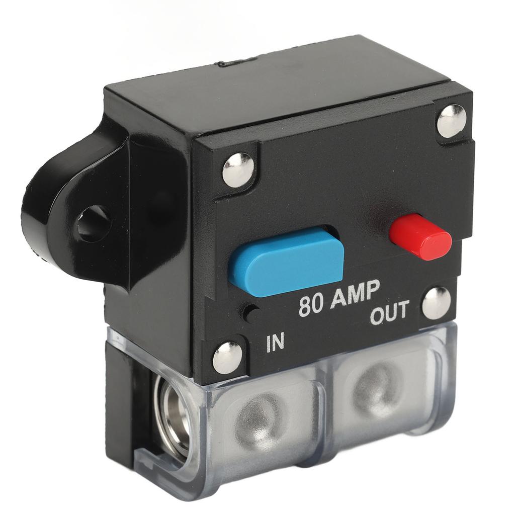 DC24V Circuit Breaker with Manual Reset Switch Short Circuit Protection for Car Boat Ships RV