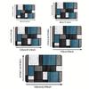 1pcs Thick Blue-white-gray Plaid Pattern Mat, Living Room Bedroom Mat, Kitchen Corridor Bathroom Laundry Machine Washable Absorbent Mat