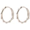 925 Sterling Silver Bamboo Hoop Earrings: Simple, Versatile Korean Style for Women - Summer Niche, Exquisite Geometric Design