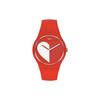 Quartz Movement 30m Waterproof Watch 41mm Red Dial Bio-Based Material Case Silicone Strap Unisex Watches SO29Z112