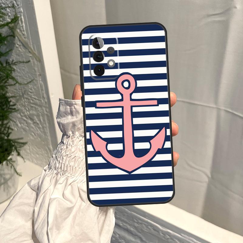 Paski Kotwica Łódź Koło Sterowe Etui Dla Samsung Galaxy A35 A55 A15 A34 A54 A14 A56 A52 A53 A16 A26 A36 A32 A12 A33 A13 A17