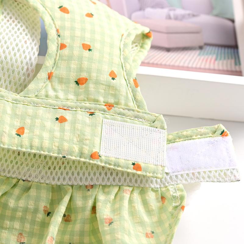 Floral Pet Cat Small Dog Teddy Pomeranian Dog Clothes Summer Princess Traction Skirt