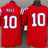 New England Patriots 10 Drake Maye Red Authentic NFL Jersey Replica Football Uniform Men