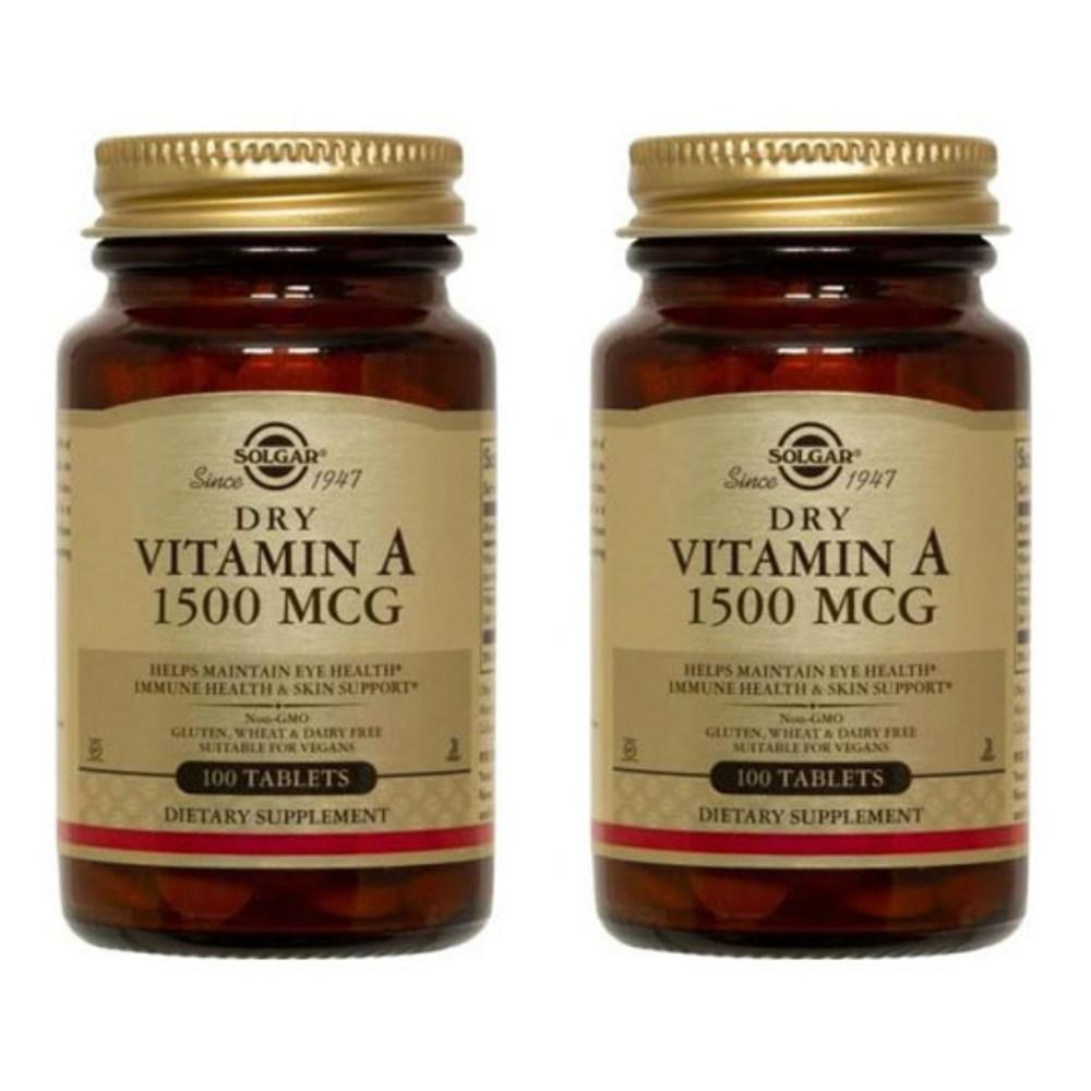 Solgar Trockenes Vitamin A 1500mcg Tabletten 100 Tabletten 2 Stück