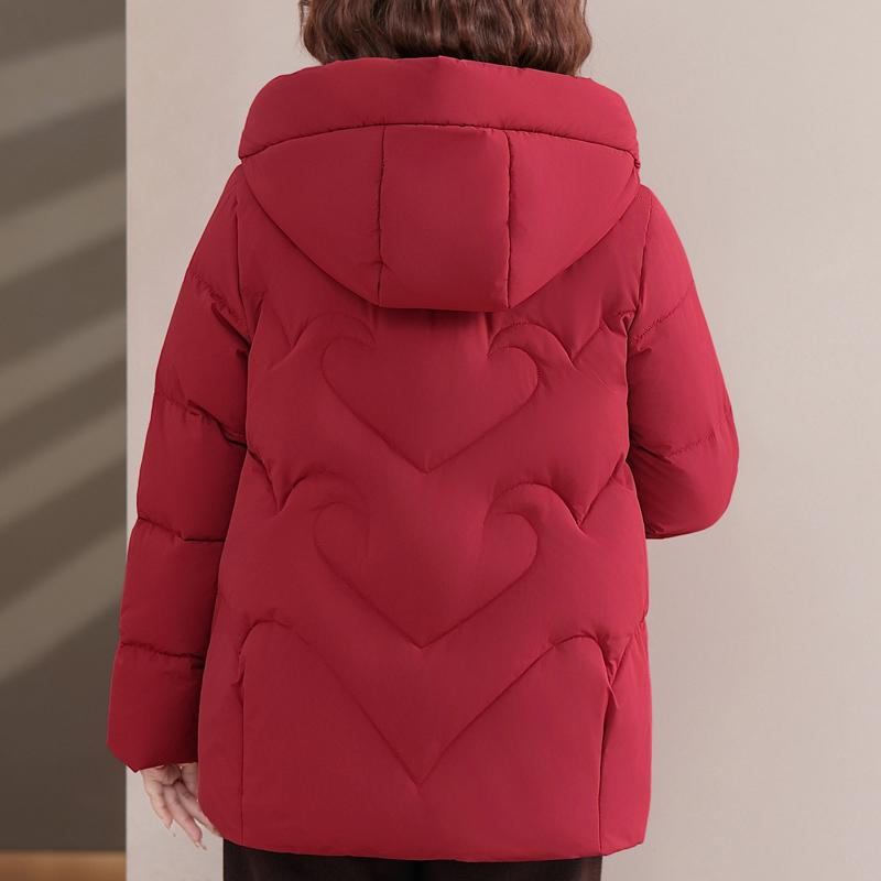 Middle Age Women's Winter Down Jackets Hooded Plus Size Thick Down Coats Woman Outerwears