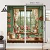 2 Pcs Kitchen Scenery Print Curtains,suitable for Bedroom,living Room Kitchen Decoration,home Decoration,window Decoration