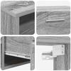 Wooden Cabinet 150 x 39 x 30 cm Grey Sonoma Wood Material
