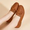 Women's White Leather Driving Moccasins Grey Flats Casual Slip On Plus Size Walking Summer Maternity Shoes