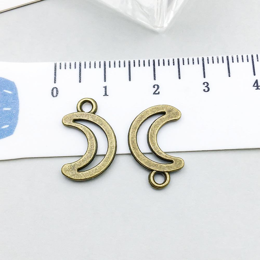 100-Piece Five-Color Alloy Sun, Moon, and Star Pendant Charms for DIY Jewelry