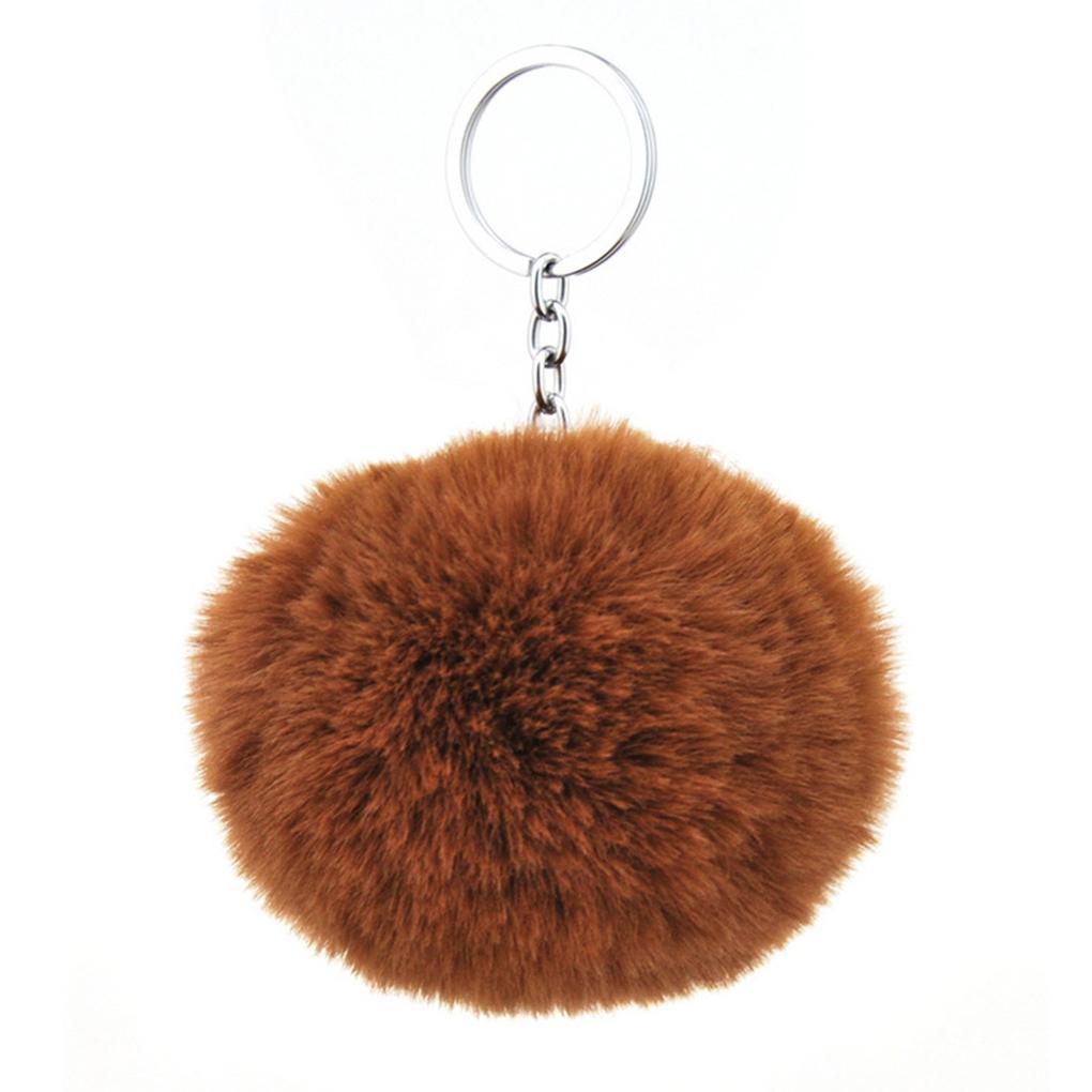 Pom Pom Keychain Plush Fashion Home Car Key Holder Portable Hanging Backpack Purse Pompom Tassels Keyrings Pendant