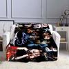 Various Styles of E-Elvis Pattern 3D Printed Rock Singer Sofa Blankets, Suitable for Adult and Children's Bedrooms and Living