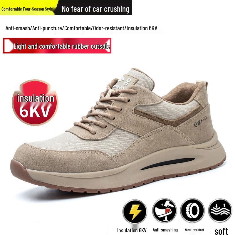 CNZKO Men s Breathable Insulated Safety Work Shoes