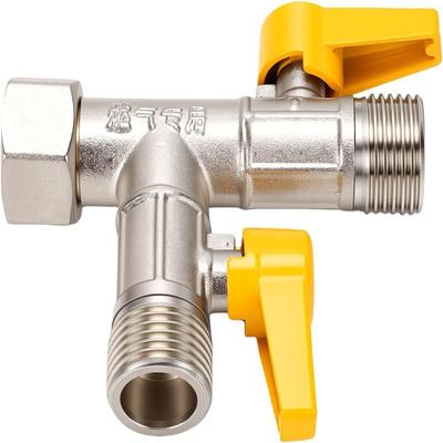 Metal 3 Way Valve T Type Gas Equipment Accessories Premium Gas Valve For Plumbing System