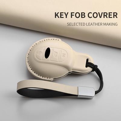 Genuine Leather Auto Smart Key Fob Case Auto Accessories Fit For Bmw Mini Cooper Jcw Countryman Aceman F55 F56 F57 F54 F60 Automotive Key Fob