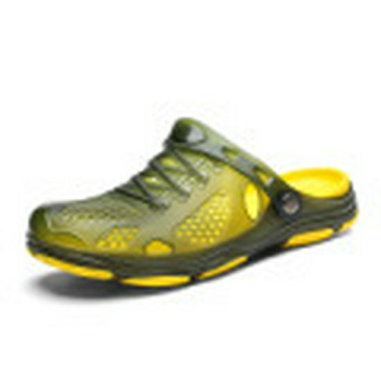 

Мужские пляжные туфли без застежек, большой размер, повседневная обувь с отслеживанием потока, модель 905 40 зелёный