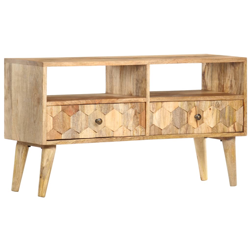 TV Stand 90 X 30 X 50 Cm Solid Mango Wood