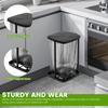 Portable Trash Can Holder Adjustable Height Camping Trash Can with Hinged Lid for Home Kitchen Party Camping Outdoor Use