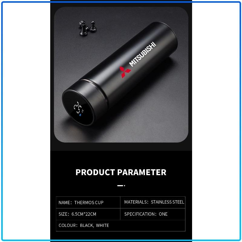 Pour Mitsubishi Lancer 7 8 I200 Pajero Montero Sport Outlander ASX Mirage Eclipse Bouteille Thermos Intelligente pour Voiture Avec Affichage de la Température Tasse à Café