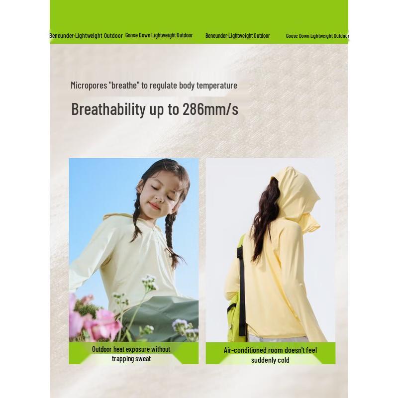 Beneunder Kids UV Protection Breathable Sun Jacket AS984