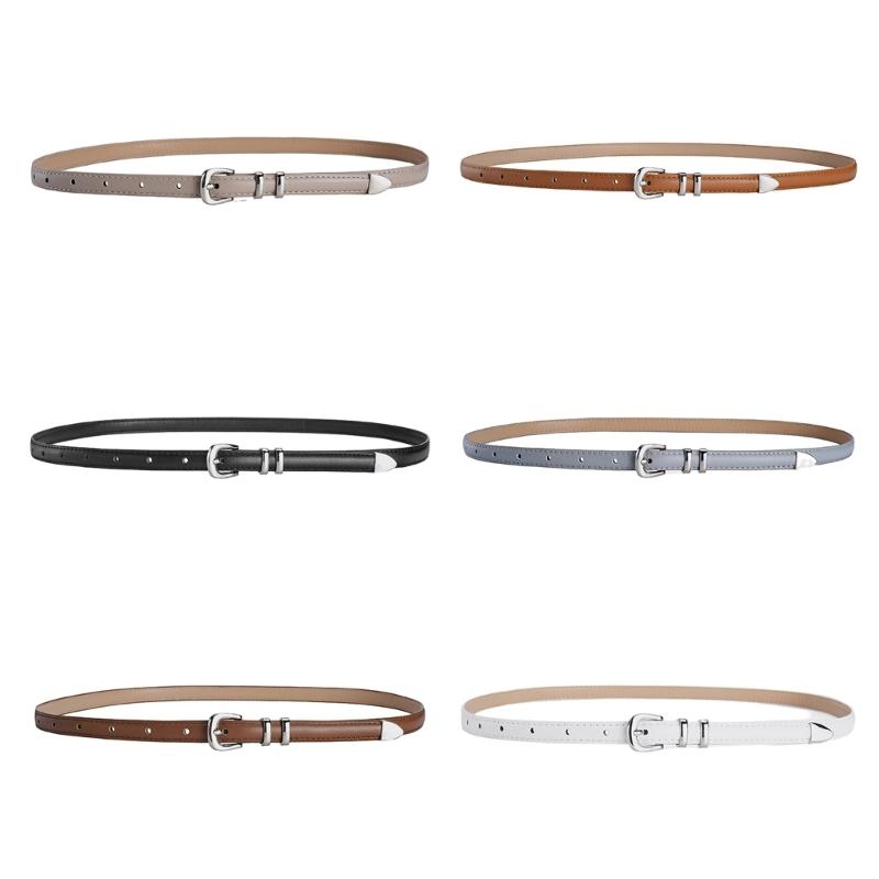 PU Waist Belts with Universal Design Thin Adjustable Waist Belt Universal Woman Dresses Skirt Coat Slimming Waistband