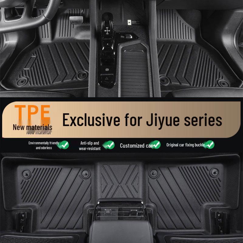 Eco-friendly, Odorless, Non-slip, Wear-resistant TPE Car Mats for Zeekr 01, Fully Enclosed and Integrated Molding.