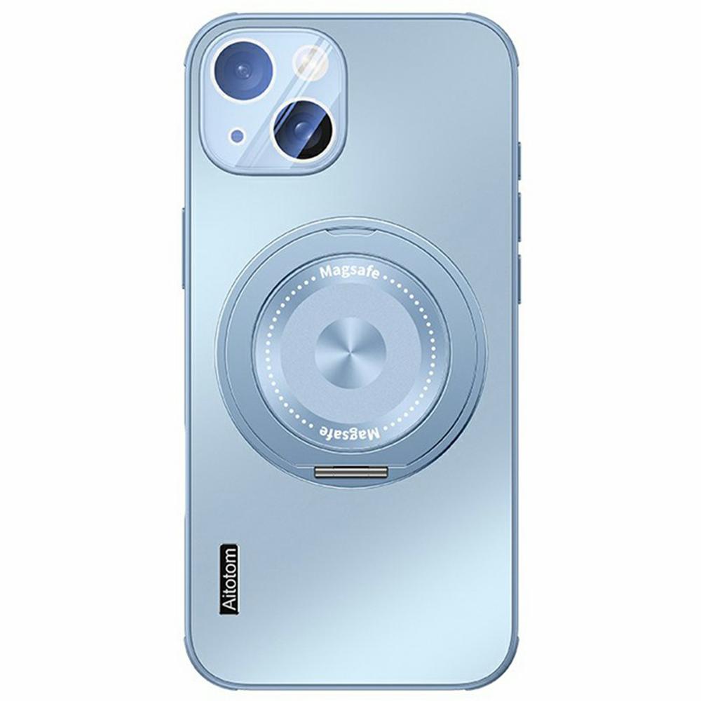 For iPhone 15 Plus Case Compatible with MagSafe Kickstand TPU+PC Heat Dissipation Phone Cover