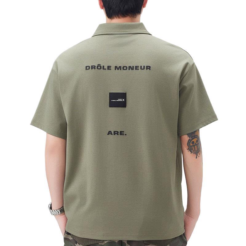 Men's New Summer Loose Short-sleeved POLO Shirt Lapel Thin Short T