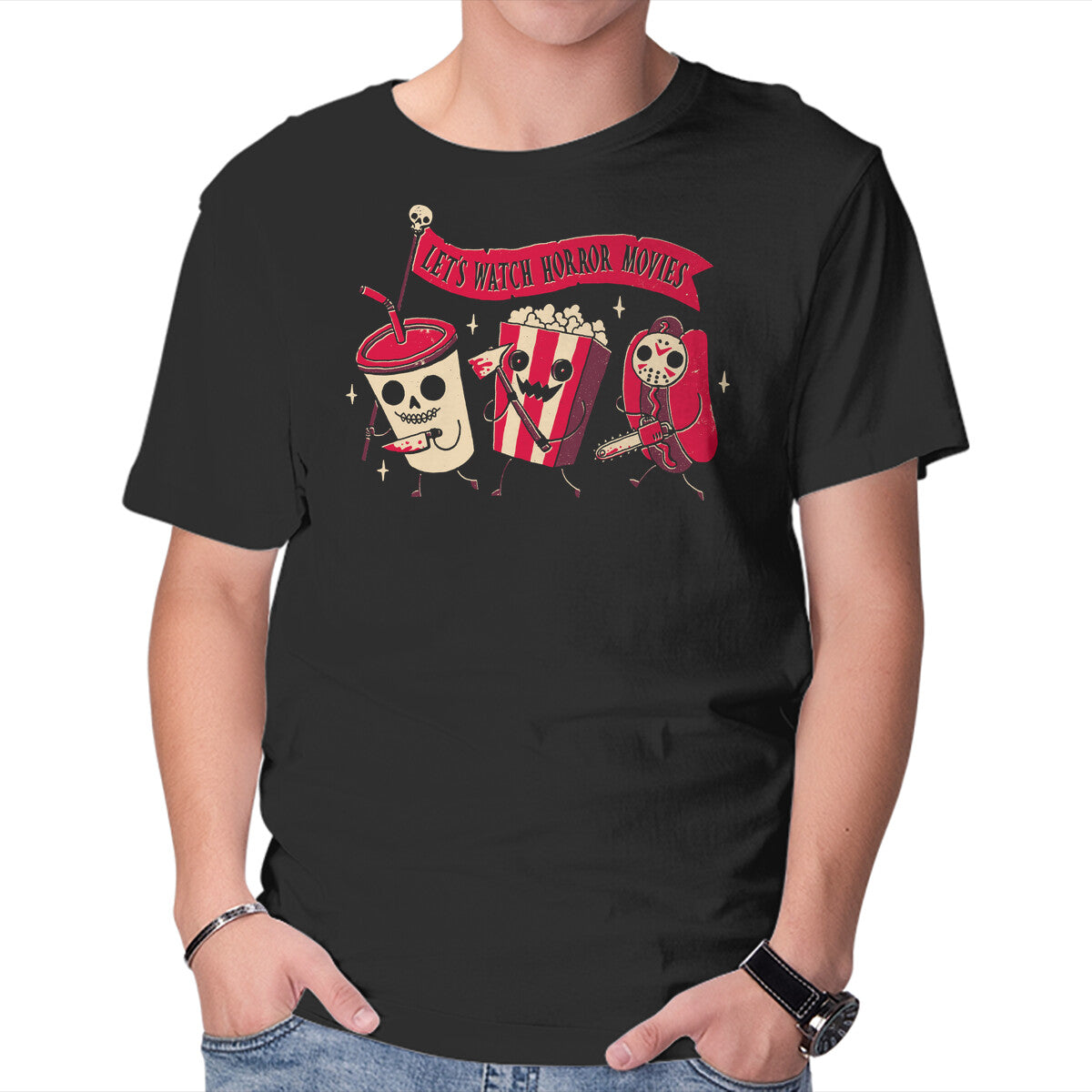 Unisex Crew Neck T-Shirt Midnight Movie Graphic Short Sleeve Casual Tee L