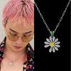 Estilo GD Star Kwon Ji-yong Colar Margarida Limitado [Versão Alta] Corrente com Pingente de Diamante Unissex