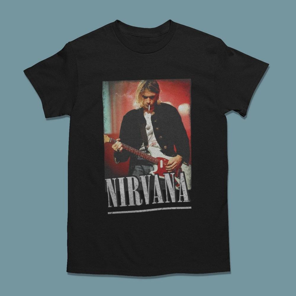 Retro Graphic Kurt Cobain Short Sleeve Crewneck TShirt Nirvana Retro Shirt Unisex T-Shirt XL