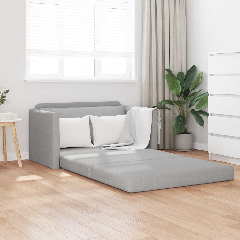 Sofa Bed Cloud Grey 124 X 71 X 78 Cm Fabric