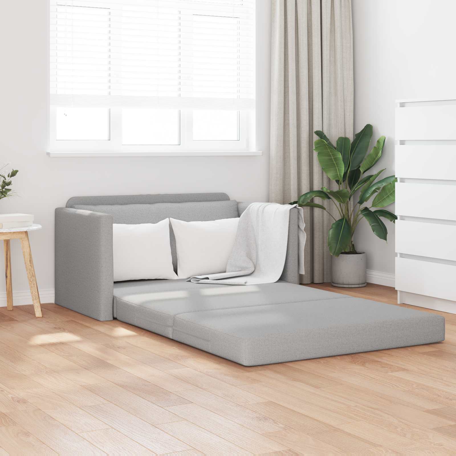 Schlafsofa Wolkengrau 124 x 71 x 78 cm Stoff