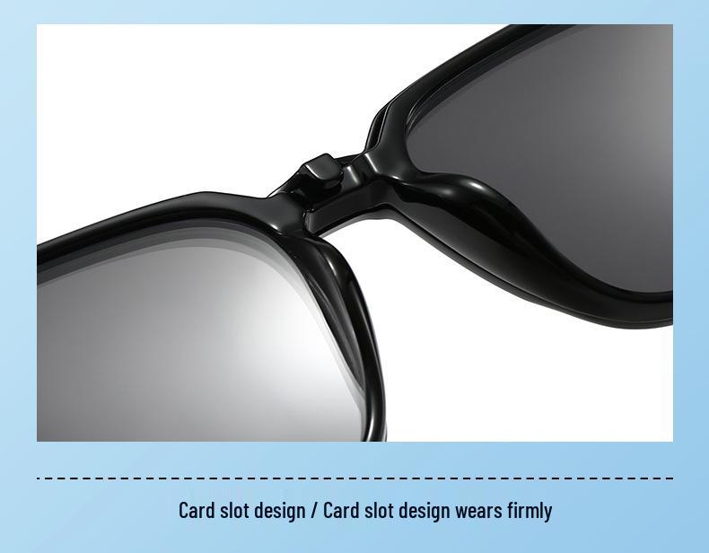 TR90 Myopia Eyeglass Frames with Magnetic Clip-on Polarized Sunglasses for Men & Women