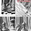1pc 2D flat Photography Backdrop Popular Photography Backdrop Chess Pieces and Stripes 100% Polyester Festive Backdrops Use for