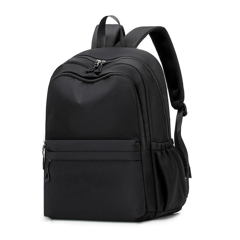 Solid Color Nylon Backpack Women s Large Capacity Backpack Student Lightweight Schoolbag