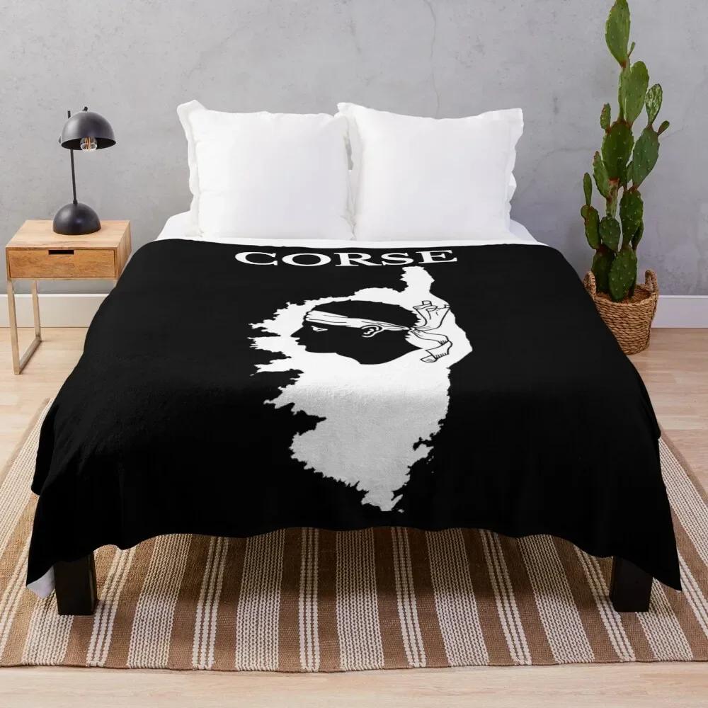 

Corsica (Corse) Map, France, French Region. Throw Blanket Bed covers Luxury Thicken Hairys Cute Plaid Blankets 75cmx90cm