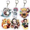 Anime Demon Slayer Doll Toy Kimetsu No Yaiba Blade of Ghost Keychain Acrylic Pendant Car Key Chain Fans Kids Xmas Gift Jewelry