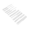 10pcs Hair Brush Set Different Shapes Tail Double Teeth Comb Hair Styling Cutting Combs for Hair Stylist White