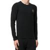 Versace Solid Color Round Neck Slim Fit Long Sleeve T-Shirt Men Tops Black AUU01007-A232741-A1008
