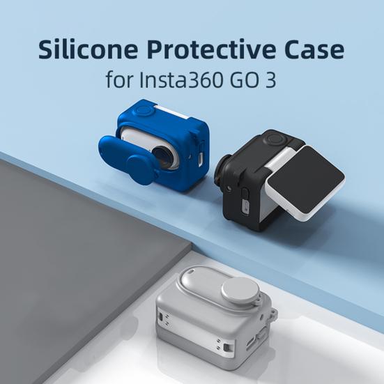 

Силиконовый защитный чехол с точным позиционированием отверстий, всесторонняя защита, быстросъемная основа для Insta360 GO3