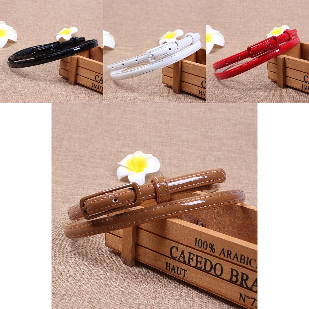 Stylish Women's Candy Color Thin Belt With Elegant Pin Buckle For Fashionable Outfits