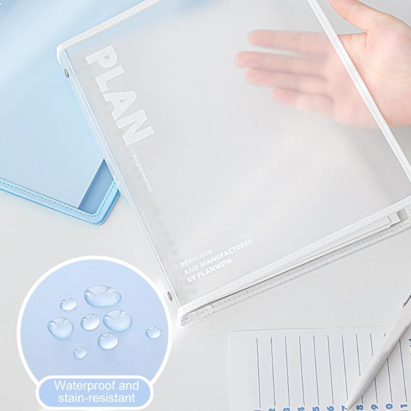 Refillable B5 Size Format Loose Leaf Planner Notebook with Clear PP Cover Reinforced Binding Great for School Office