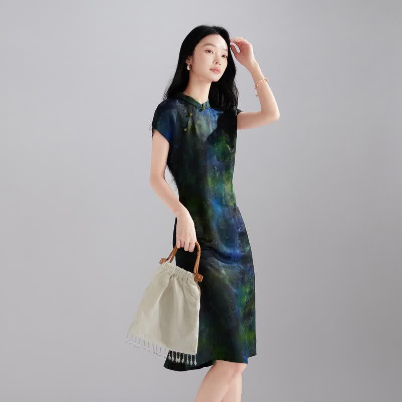 SOFSIL Silk Blend New Chinese Style Dress M